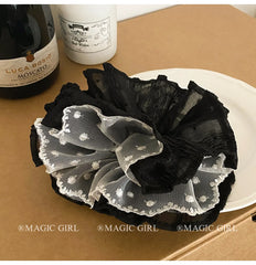 French Vintage Scrunchy Women's Fashion Extra Strong Elastic Hair Ties High Quality Creative Design for Daily Use Sweet Hair