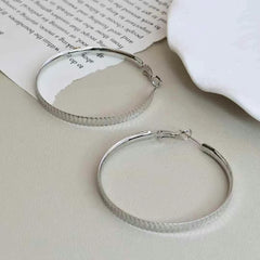 Ladies Simple Hot Sale Large Circle Hoop Earring Fashion Sequined Chic Charms High Quality Bulk Jewelry Accessories for Casual