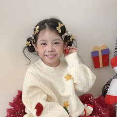 2025 Christmas Bowknot Plaid Hair Clips for Baby Girls Fashion Sweet Cute Classic Alligators for Kids Children Hair Accessories