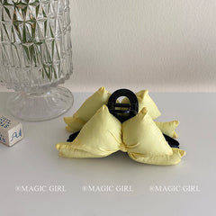 Large Solid Color Bowknot Hair Claw Clips for Women & Girls Fabric Hair Accessories Cute & Trendy Haarspange for Daily Wear