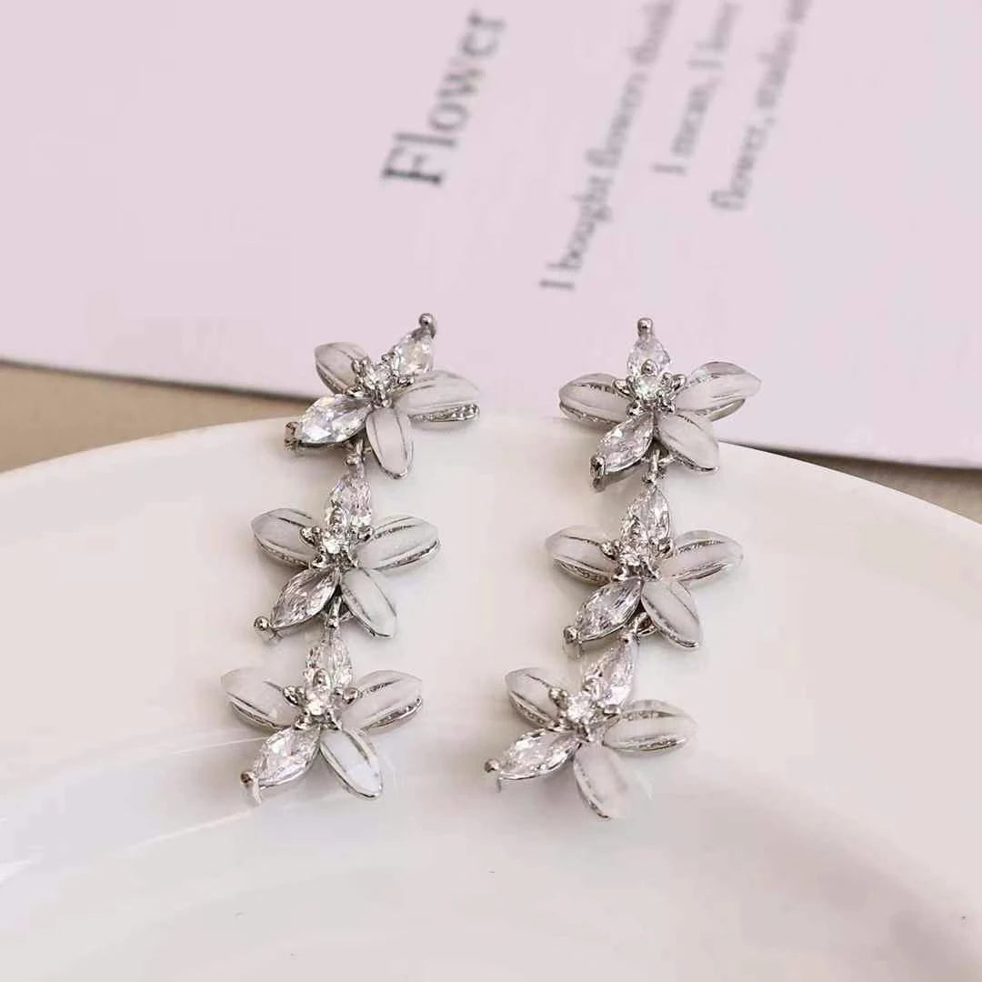 Ladies Square Butterfly Decorative New Design Drop Earring Fashion Glitter Sparking Chic Charms Bulk Jewelry Accessory for Daily