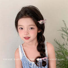 Sweet Cute Alloy Glasses Kitty Cat Animals Hair Clips Trendy Hair Accessories for Baby Girls' Parties