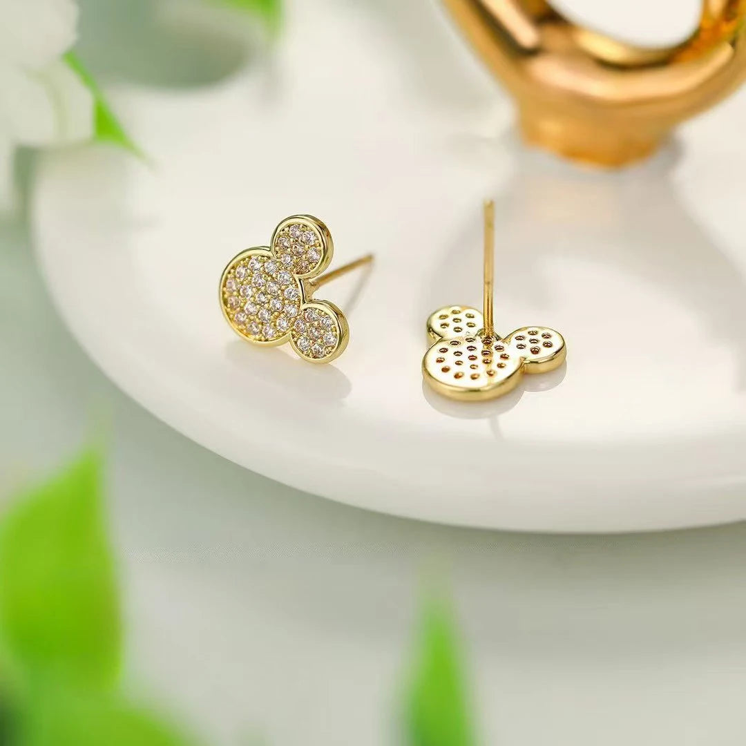 Girly Aesthetic Hot Sale New Design Bow Irregular Shape Small Mini Stud Earring Fashion Sparking Bulk Daily Jewelry Accessories