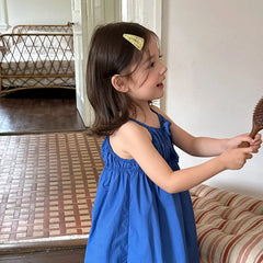 Wholesale Kids Hairpins Accessories Candy Color Dots Triangle Shape Snap Clips Alloy 5cm Sweet Fashion for Children's Daily