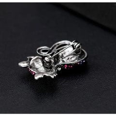 Fashion Glitter Rhinestone Sparking Cats Animals Brooches Puppy Sweet Elegant Pins Jewelry for Women Ladies Accessories Hot Sale
