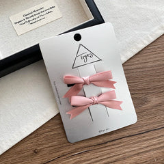 Fashion Sweet Cute Solid Color Bowknot Hair Clips for Girls Ribbon Elegant Trendy Simple Haarspange for Women Hair Accessories