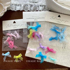 Classic Simple Solid Color Bowknot Hair Clips for Baby Girls Cute Sweet Fashion Alligators for Kids Children Hair Accessories