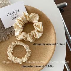 2025 Brand New Satin Hair Ties for Women Minimalistic Scrunchies Solid Color Casual Soft Hair Accessories Sweet for Girls Ladies