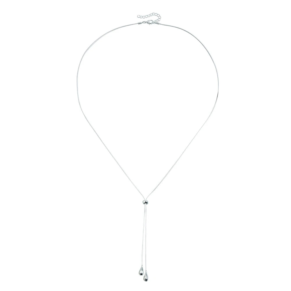 Fashion Simple Minimalistic Sweater Chain Necklaces for Girls Stylish Trendy Jewelry for Women Ladies Accessories Wholesale