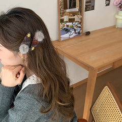 Trendy Winter Autumn Stripe Hair Clips for Girls Plaid Fashion Elegant Snap Clips for Women Ladies Hair Accessories in Stock