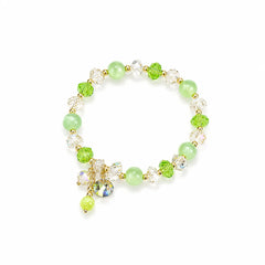Women Green Pink Pearl Beads Bracelet Factory Price Low MOQ Fresh Charms in Stock Jewelry for Female Causal Daily Travelling