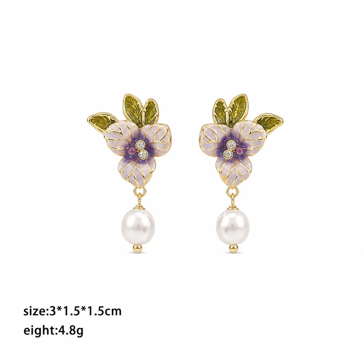Fashion Flower Pearl Elegant French Style Drop Earrings for Girls Sweet Jewelry for Women Ladies Wholesale China Manufacturer