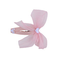 Fashion Sweet Solid Color Bowknot Hair Clips for Baby Girls Heart Shaped Cute Snap Clips for Kids Children Hair Accessories