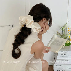 Lustrous Elegant Fashion Scrunchies Stylish Solid Color Hair Ties for Girls and Women Sweet New Design Hair Accessories