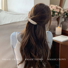 Vintage Stylish Acetate Hair Snap Clips for Girls Solid Color Sequined Glitter Hair Accessories for Women Ladies Elegant Fashion