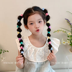 Sweet Cute Kawaii Star Heart Shaped Sceunchies for Baby Girls Mini Kawaii Hair Ties for Kids Children Hair Accessories in Stock