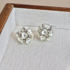 Women Flower Irregular Shape Medium Hoop Earring Fashion Trendy Glamorous Affordable Wholesale Daily Causal Jewelry Accessories