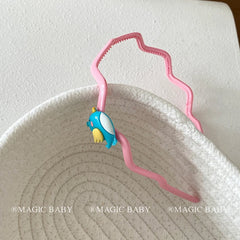 Girly Aesthetic Pink Solid Color Acrylic Slim Headbands 12cm Lightweight High Quality Fashion Cute Beauty Wholesale Stock