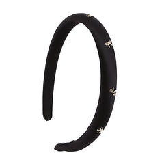Solid Color Bowknot Lustrous Head Band for Girls Simple Minimalistic Hair Band for Women Ladies Hair Accessories in Stock
