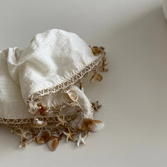 Elegant Simple Solid Color Scrunchies Vintage Shell Starfish Beach Hair Ties for Women Girls Chic Stylish Hair Accessories for