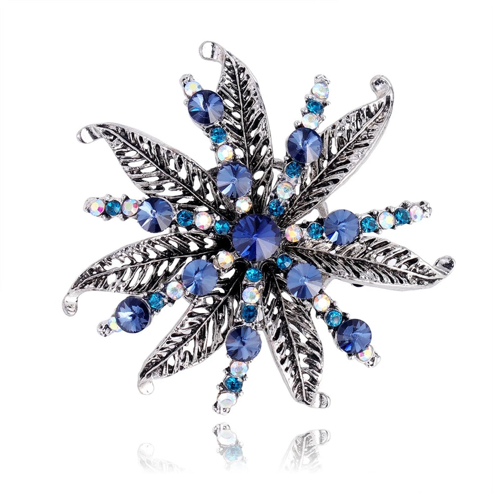 Fashion Glitter Dainty Glamorous Brooches for Girls Elegant Graceful Vintage Retro Pins Jewelry for Women Ladies Accessories