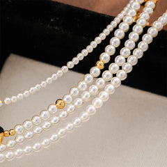 Fashion Imitation Pearl Cubic Zirconia 18K Gold Plated Bracelets for Girls Sweet Elegant Jewelry for Women Ladies Wholesale