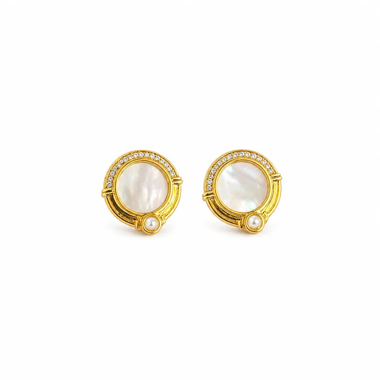 Female Green Star Rhinestone S925 Silver Zircon Abalone Shell Stud Earring Elegant Fashion Low MOQ in Stock Jewelry for Women