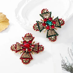 Fashion Elegant Glitter Rhinestone Brooches for Girls Sweet Vintage Retro Trendy Jewelry for Women Ladies Accessories Wholesale