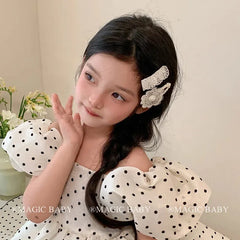 Elegant French Style Fabric Hair Clips for Baby Girls Simple Minimalistic Snap Hair Accessories for Kids Children