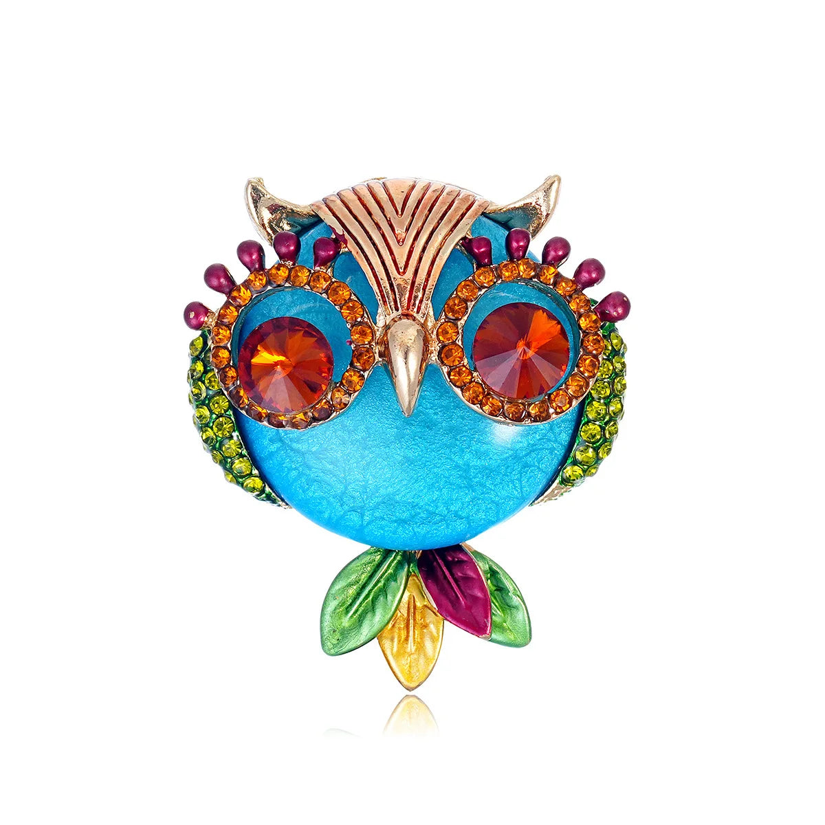 Fashion Glitter Birds Owl Sweet Sparking Brooches for Girls Animals Charms Stylish Pins Jewelry for Women Ladies Accessories