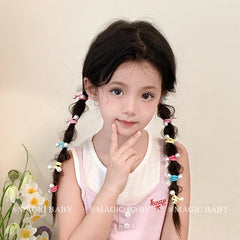 Simple Fashion Minimalistic High ELastic Scrunchies for Baby Girls Imitation Pearl Hair Ties for Kids Children Hair Accessories