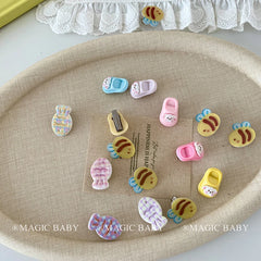 Mini Cute Animals Hair Clips for Baby Girls Fashion Sweet Kawaii Peppy Alligator for Kids Children Hair Accessories in Stock