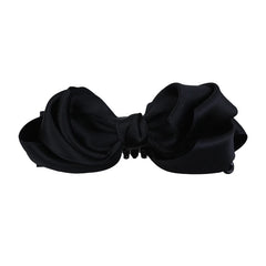 Elegant Cute Classic Banana Hair Clips for Women Princess French Style Bowknot Hair Accessories Solid Color Made Plastic Fabric
