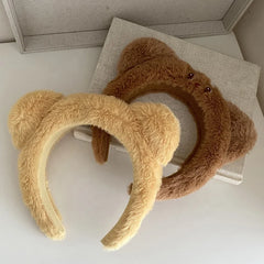 Fluffy Cute Bear Animals Simple Cartoon Head Band for Girls Fashion Winter Hair Band for Women Ladies Hair Accessories in Stock