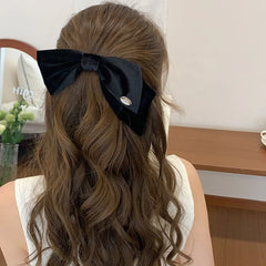 Simple Sweet Fashion Solid Color Bowknot Hair Clips for Girls Elegant Minimalistic Barrettes for Women Ladies Hair Accessories