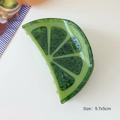 Cute Sweet Fruit Shaped Hair Claw Clips for Girls Kids Fashion Kawaii Apple Haarspange for Women Ladies Hair Accessories Acetate