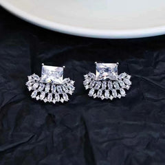 Glitter Luxury Trendy Exaggerated Drop Earrings for Girls Sweet Elegant Flower Floral Jewelry for Women Ladies Accessories