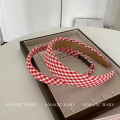 Simple Minimalistic Fashion Plaid Head Band for Baby Girls Trendy Stylish Kawaii Hair Band for Kids Hair Accessories in Stock