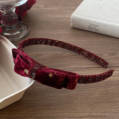 Classic Red Velvet Simple Head Band for Baby Girls Chic Fashion Trendy Hair Band for Kids Hair Accessories in Stock Stylish