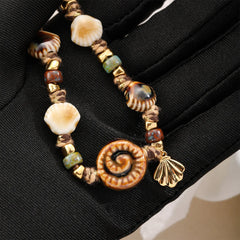 Unisex 18k Gold-plated Ceramic Braided Rope New Design Necklace Bracelet Low MOQ in Stock Fashion Jewelry Set for Causal Use