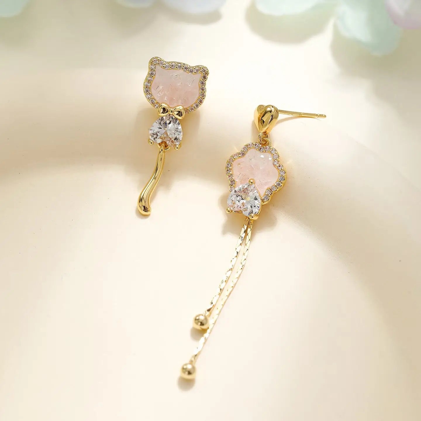 Fashion Butterfly Tassel Animals Glitter Drop Earrings for Girls Elegant Graceful Jewelry for Women Ladies Accessories Wholesale