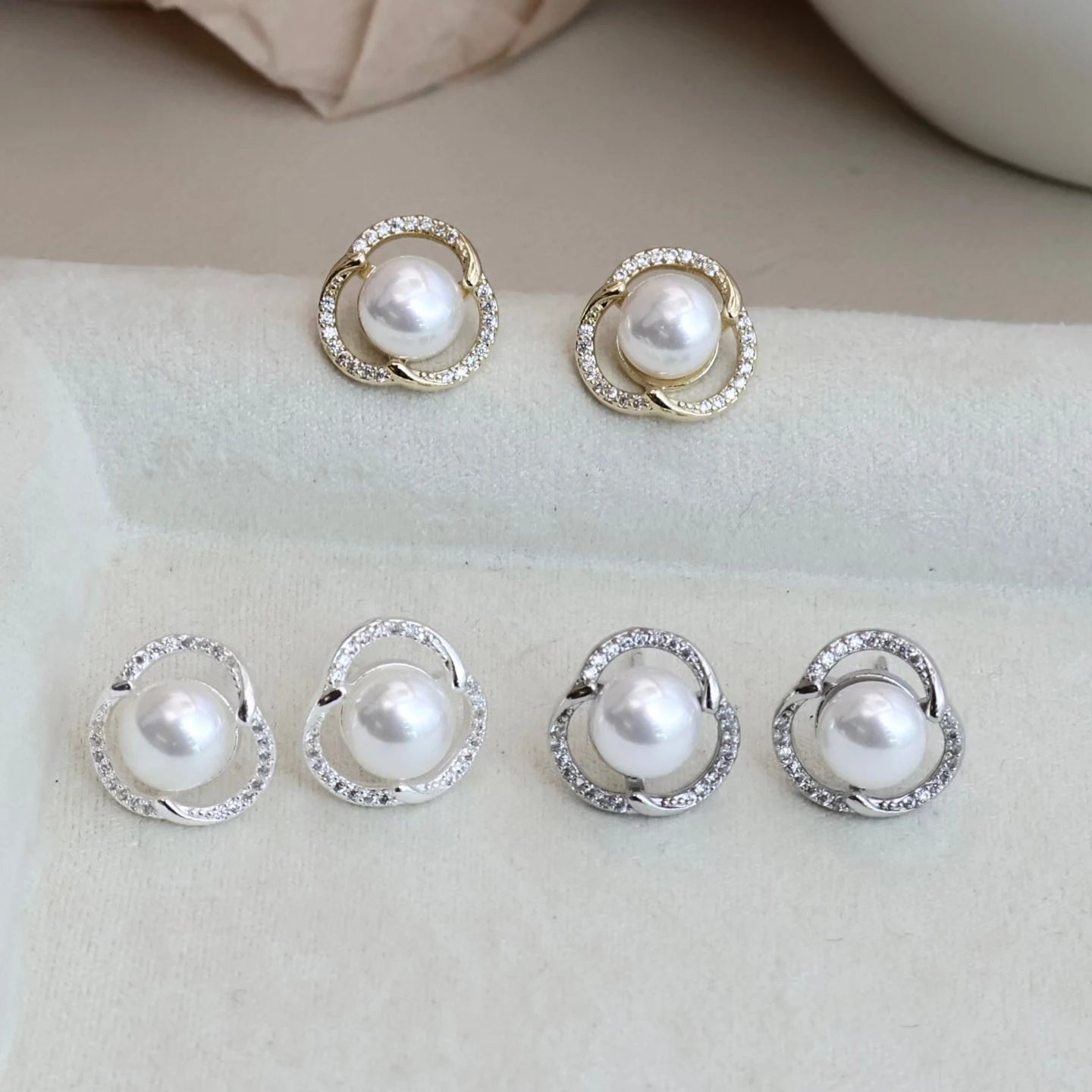 Sweet Fashion Imitation Pearl Simple Stud Earrings for Girls Elegant Graceful Chic Trendy Jewellry for Women Ladies Accessories