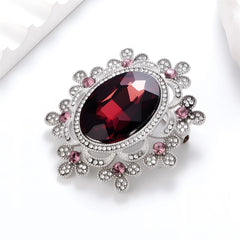 Fashion Luxury Rhinestone Glitter Sparking Brooches for Girls Sweet Vintage Retro Pins Jewelry Accessories Wholesale Hot Sale
