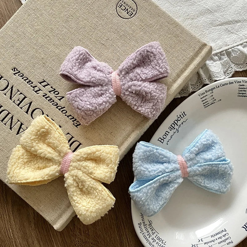 Classic Solid Color Bowknot Hair Clips Minimalistic Fashion Elegant Alligators for Kids Children Hair Accessories in Stock Chic