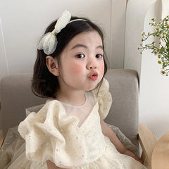 Simple Chic White Bowknot Headband for Kids Chic Hair Accessories for Baby Girls