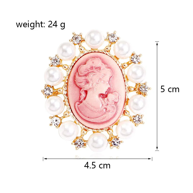 Victrotia Fashion Imitation Pearl Glitter Rhinestone Brooches for Girls Sweet Elegant Jewelry for Women Ladies Accessories