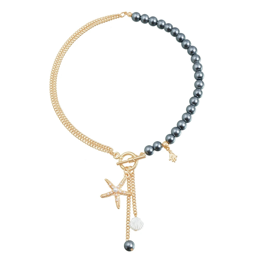 Fashion Sea Star Boho Beads Necklaces for Girls Sweet Cute Elegant Bracelets Jewellry for Women Ladies Accessories Wholesale