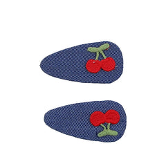Sweet Cute Animals Cat Fruits Kitty Hair Clips for Baby Girls Heart Shaped Snap Clips for Kids Children Hair Accessories Cherry