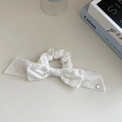 Cute Sweet Classic Bowknot Scrunchies for Girls Fashion Chic Simple Hair Ties for Women Ladies Hair Accessories in Stock