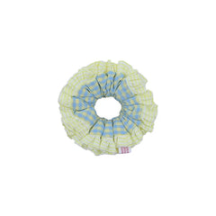 Kids Thick Thin Hair Green Color Blocked Large Scrunchies Fashion Sweet Elegant in Stock Hair Ties Accessories for Kids Daily